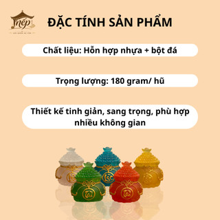 [Hàng tặng không bán] Ngẫu nhiên 1 Hũ Muối Gạo Tài Lộc Chiêu Tài May Mắn Cao 8cm