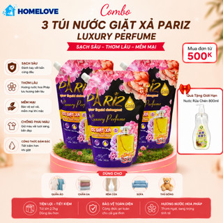 Túi Nước Giặt Xả Paris Pariz Gold 2.2L/3.6L Hương Nước Hoa Đậm Đặc