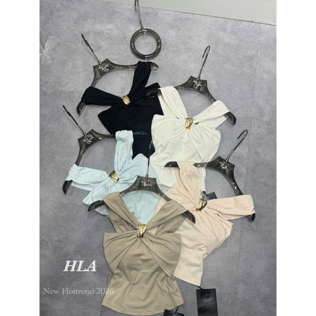 Áo coton cổ chéo có đệm ngực 5 màu Free size