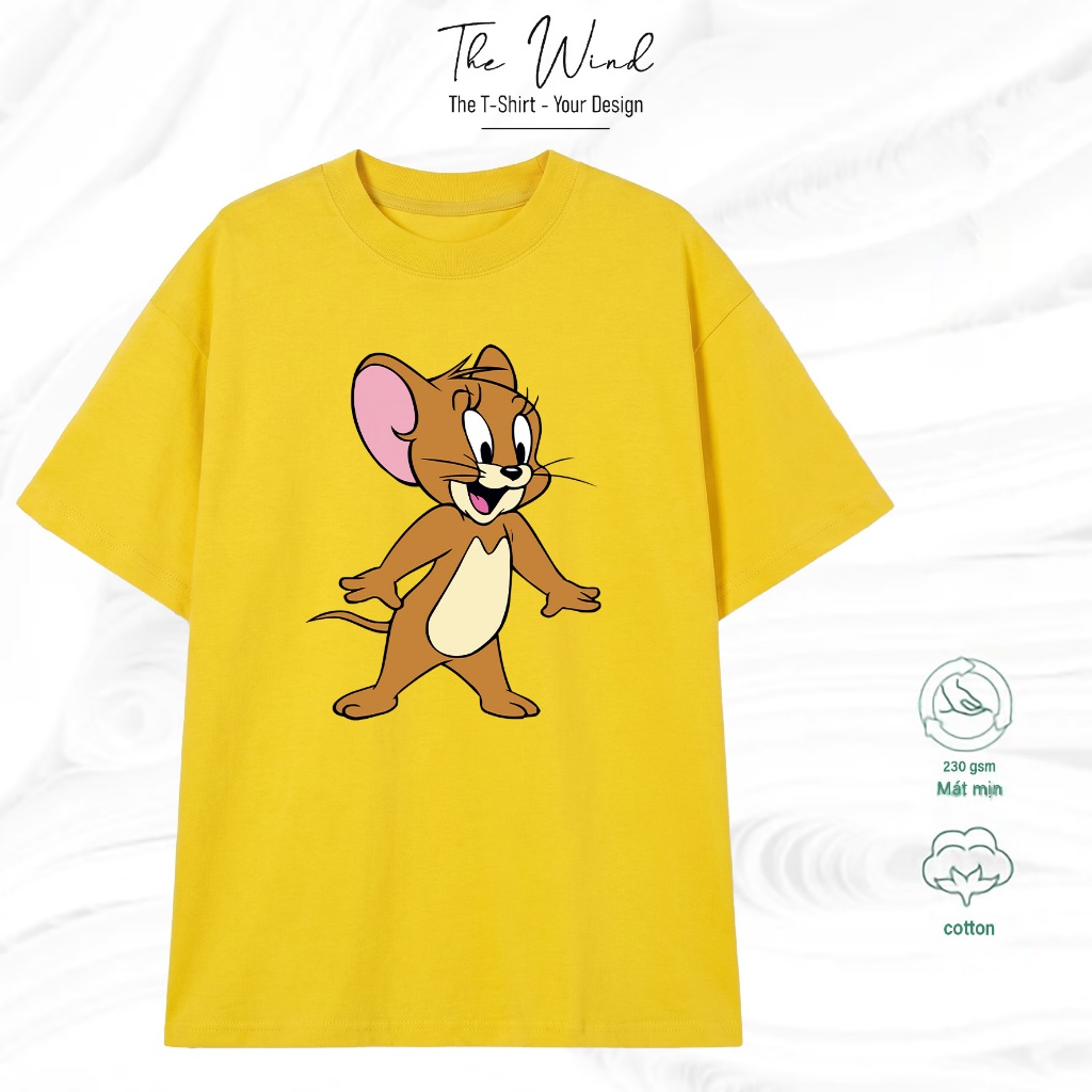 Áo thun hoạt hình Jerry TJ11 unisex nam nữ form rộng