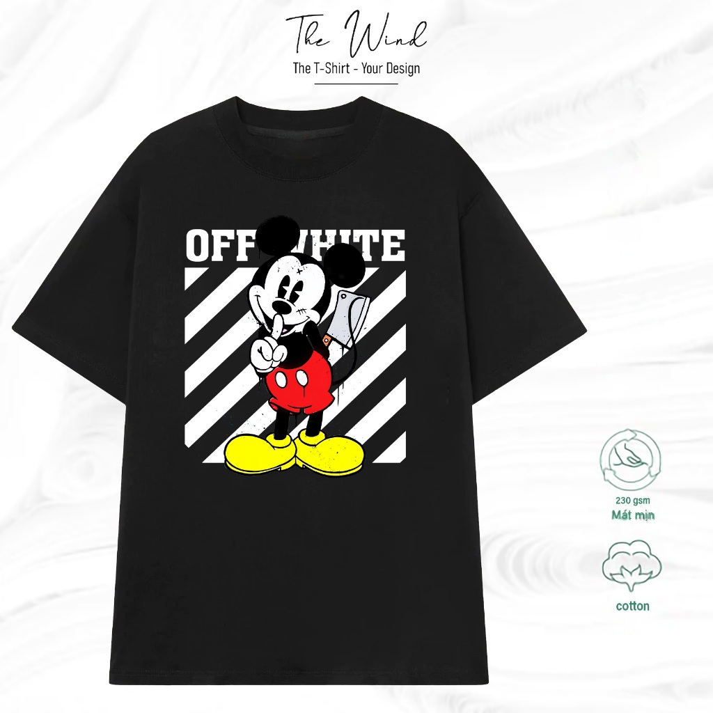 Áo thun hoạt hình Mickey MK67 unisex nam nữ form rộng