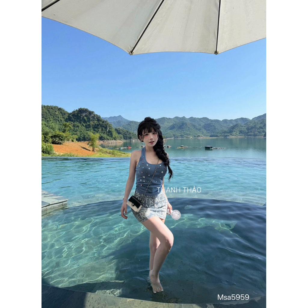 Áo ba lỗ cúc kèm đệm ngực