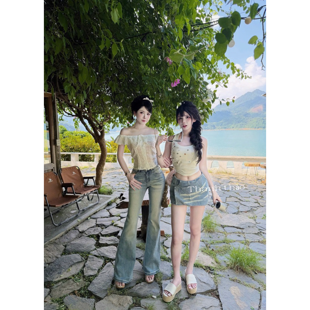 Áo ba lỗ cúc kèm đệm ngực