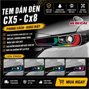 Tem dán dèn cx5 - cx8, decal dán đèn mazda cx5 - cx8 2023-2025 chuẩn from dễ dán - Hi decal tem dán đèn xe cao cấp