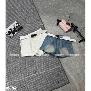 🥭Sooc jeans bling bling ✨✨ kèm belt trắng xinh xỉu 💞 e về 2 siu sang lun hàng QC loại 1 new ~