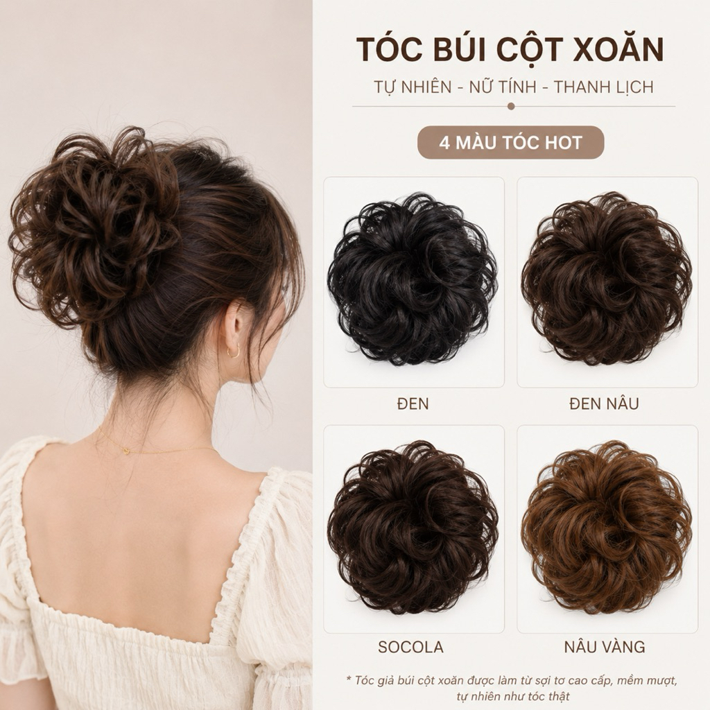 [GIÁ ƯU ĐÃI] TÓC GIẢ BÚI CÁC LOẠI CHO NỮ LÀM DÀY TÓC HÀNG CAO CẤP CỰC TỰ NHIÊN