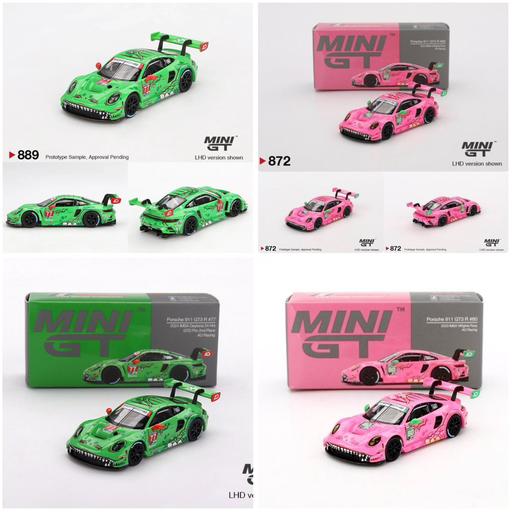 MiniGT] Xe Mini GT Porsche 911 GT3 R Roxy/Rexy #889|#872 (Mô hình