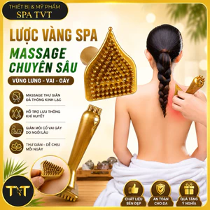 Lược Massage Dưỡng Sinh Spa, Lược Vàng Đả Thông Kinh Lạc, Massage Đầu Cổ Vai Gáy