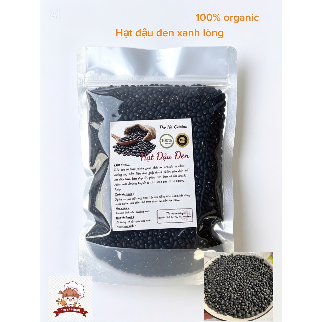 Hạt đậu đen xanh lòng organic