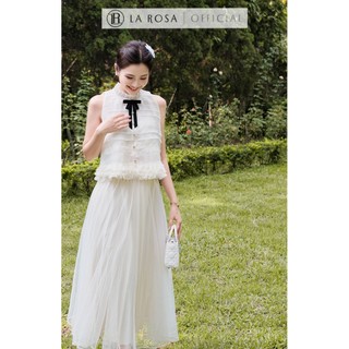 Set Váy Dáng Dài La Rosa Áo Cổ Yếm Phối Nơ Nổi Bật Kèm Chân Váy Maxi Lưới Dáng Xòe Sang Chảnh A1105 - CV1082