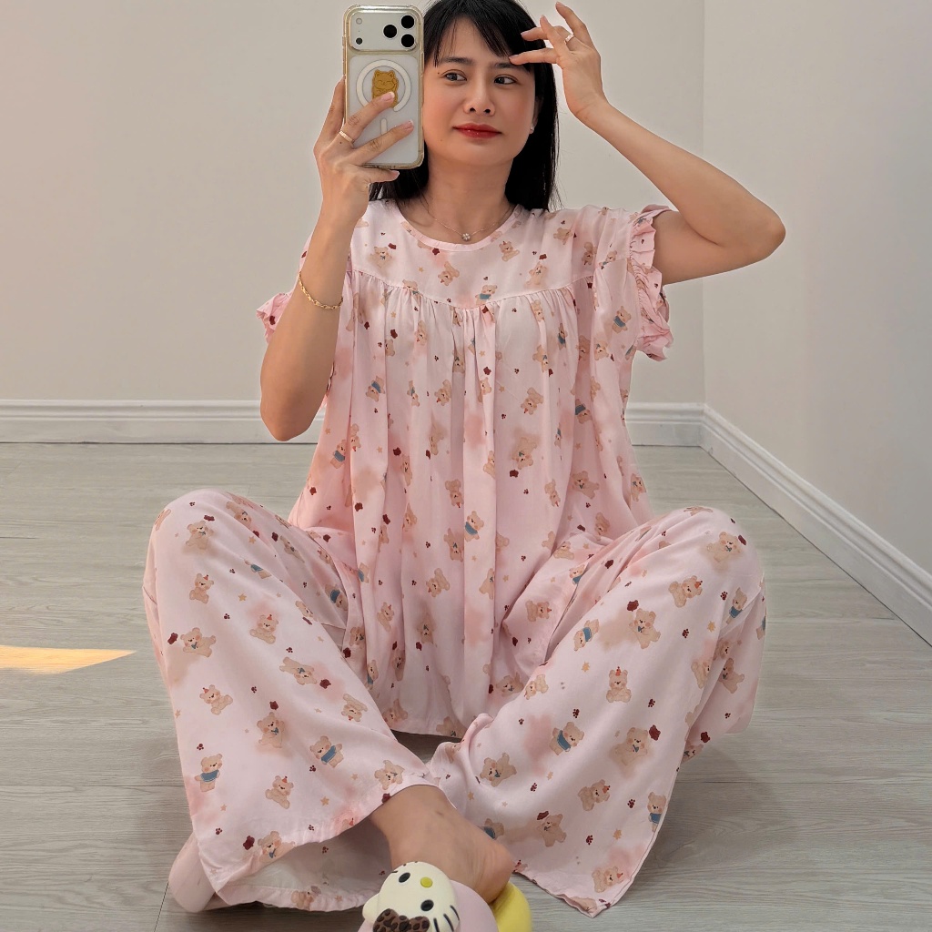 (43-98kg) Bộ tole dài áo cánh dơi, F21 hàng thiết kế - Nocnhamacdobo