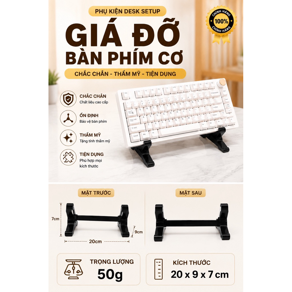 Giá Đỡ Bàn Phím Cơ - Kệ Đỡ Keyboard Để Bàn - Chống Trượt