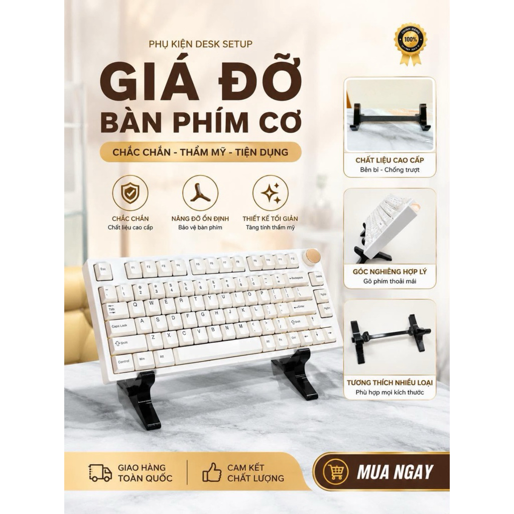 Giá Đỡ Bàn Phím Cơ - Kệ Đỡ Keyboard Để Bàn - Chống Trượt