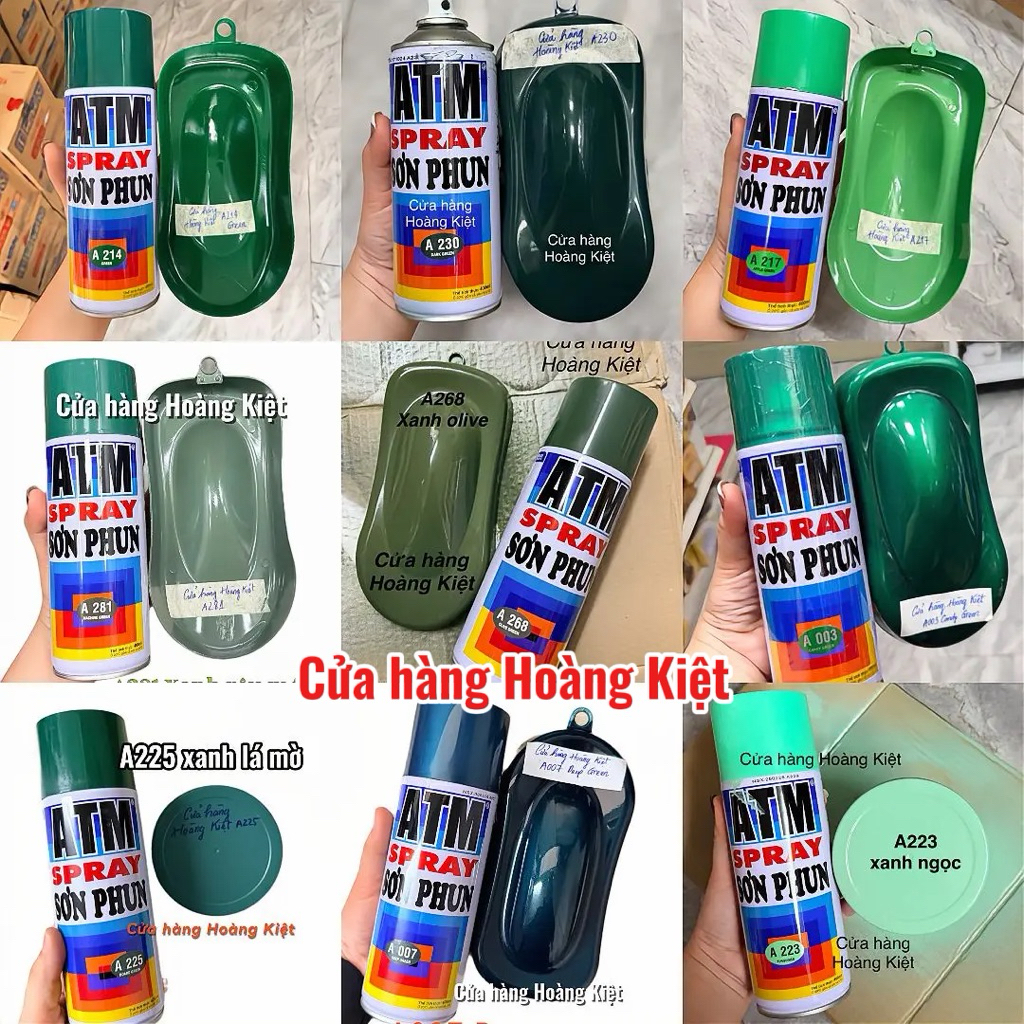 Sơn ATM Màu Xanh Lá, Xanh Ngọc, Xanh Bộ Đội