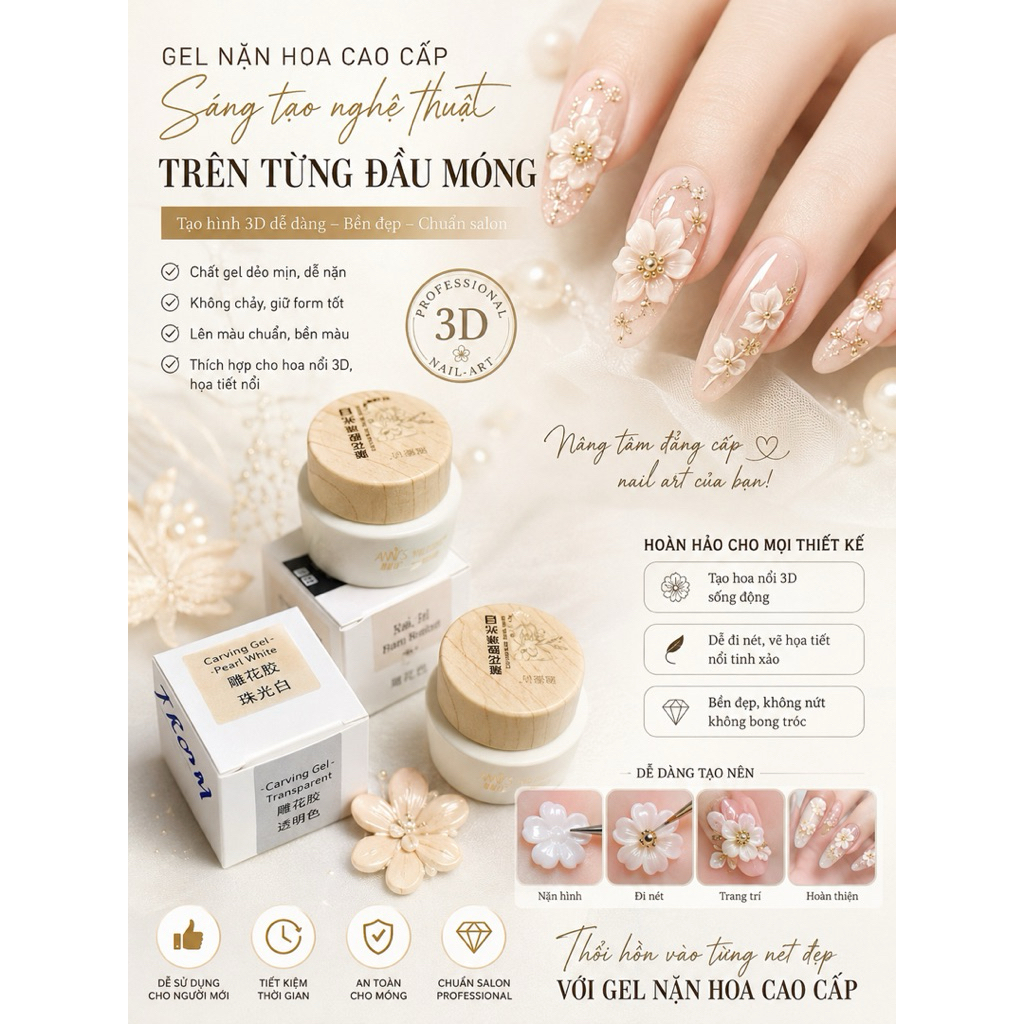 Gel nặn hoa khô ANNIES chính hãng-gel làm charm hoa không bết dính tay 12gr
