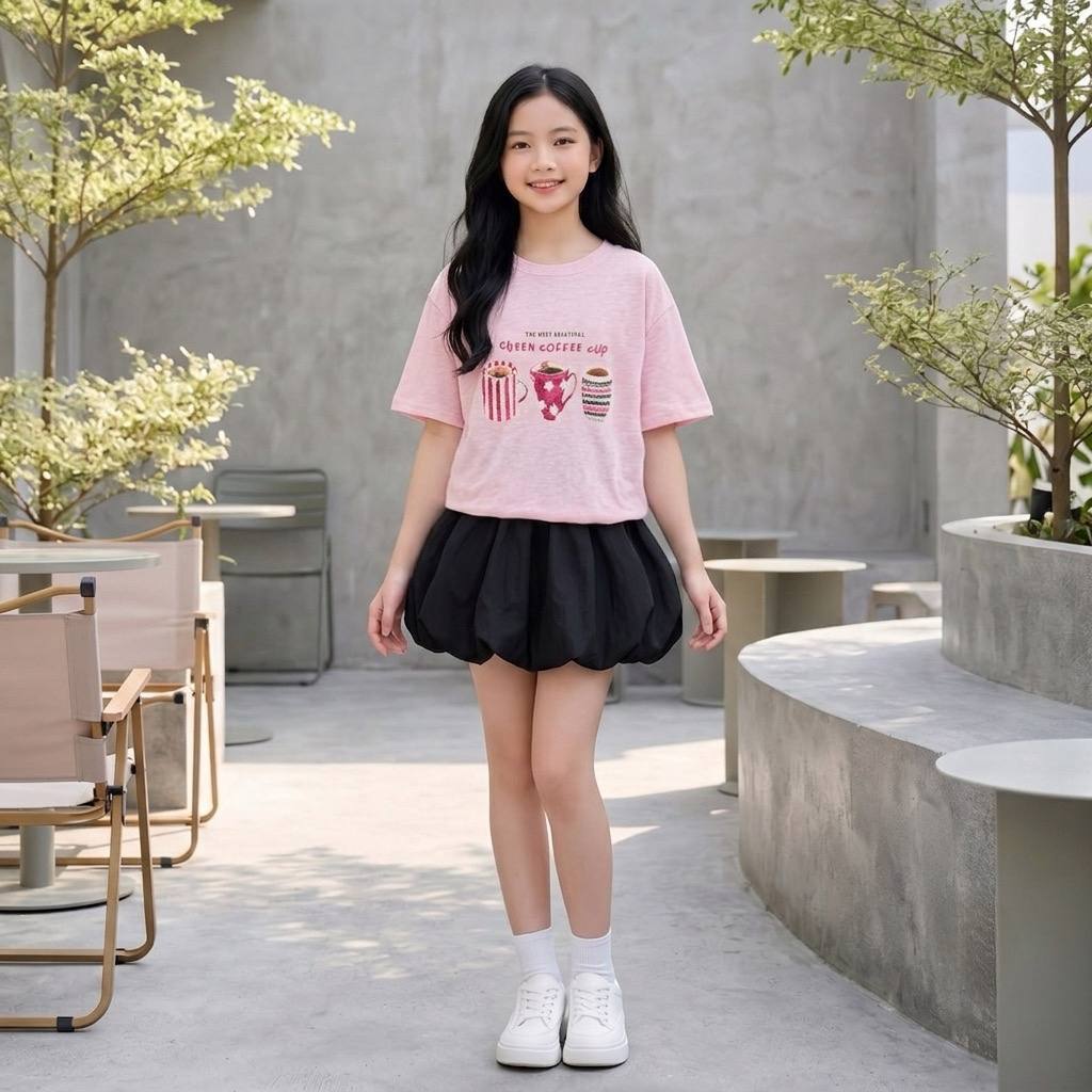 Áo cotton giấy cho bé gái size đại BEESHOP H26095