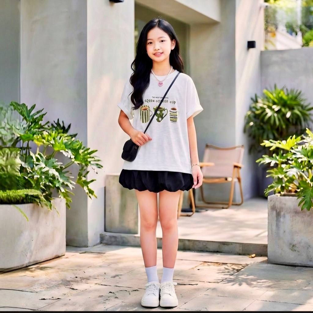 Áo cotton giấy cho bé gái size đại BEESHOP H26095