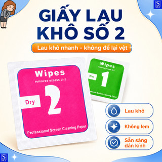 [QUÀ TẶNG GIẤY LAU] Khăn lau 1 và 2 mếng lau vệ sinh màn hình điện thoại [VIP4]