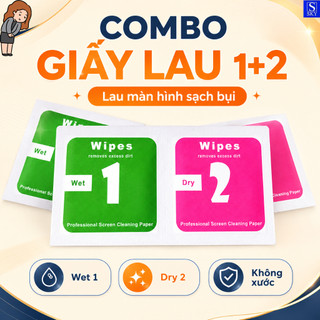 [QUÀ TẶNG GIẤY LAU] Khăn lau 1 và 2 mếng lau vệ sinh màn hình điện thoại [VIP4]