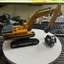 Đồ chơi mô hình xe cẩu gắp gỗ bánh xích cao su quay 360 độ bằng nhựa ABS cứng cáp, di chuyển linh hoạt, nhiều màu