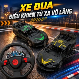 Xe Đua Điều Khiển Từ Xa Vô Lăng Mô Phỏng RC Cho Bé | Xe Hơi Thể Thao Mở Cửa Đồ Chơi Trẻ Em