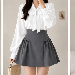 Chân Váy Lưng Cao Dáng Xòe Bigsize Nữ Có Lót Trong Dây Kéo Giọt Lệ Chất Vải Tây Mềm Mại Mặc Được Nhiều Phong Cách CV401