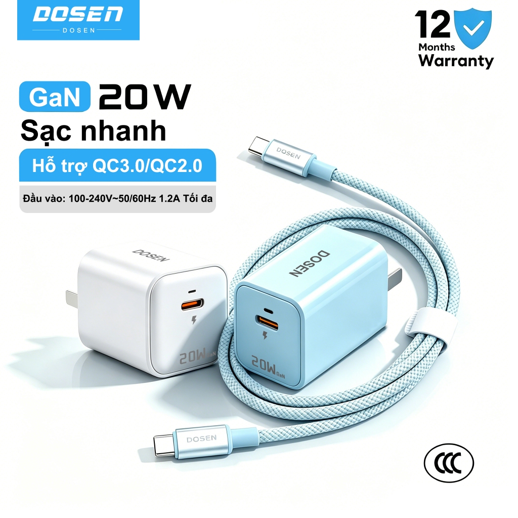 Dosen Bộ Củ Cáp Sạc Nhanh 20W An Toàn Ổn Định- Bảo Vệ Thiết Bị- Không Nóng Máy- Có Chống Nổ | BigBuy360 - bigbuy360.vn