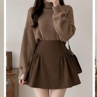 Chân Váy Lưng Cao Dáng Xòe Bigsize Nữ Có Lót Trong Dây Kéo Giọt Lệ Chất Vải Tây Mềm Mại Mặc Được Nhiều Phong Cách CV401