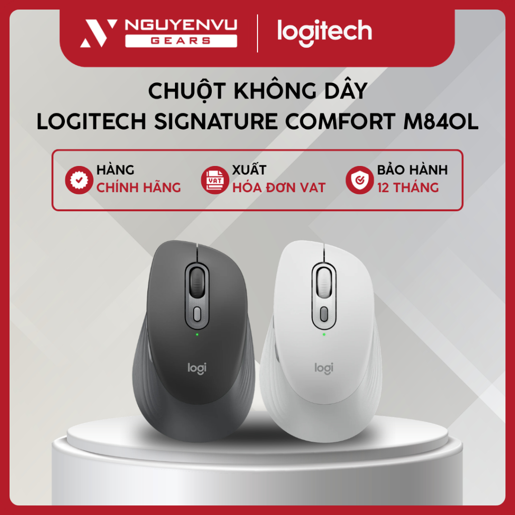 [Full VAT] Chuột không dây LOGITECH Signature Comfort M840L (Bluetooth/4000 DPI) - BH 12 THÁNG | BigBuy360 - bigbuy360.vn