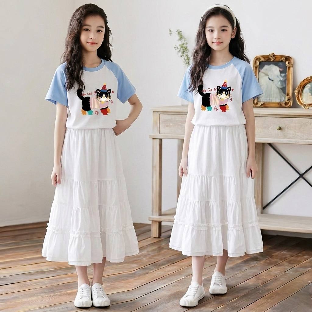 Váy maxi thô hàn cho bé gái size đại BEESHOP H26097