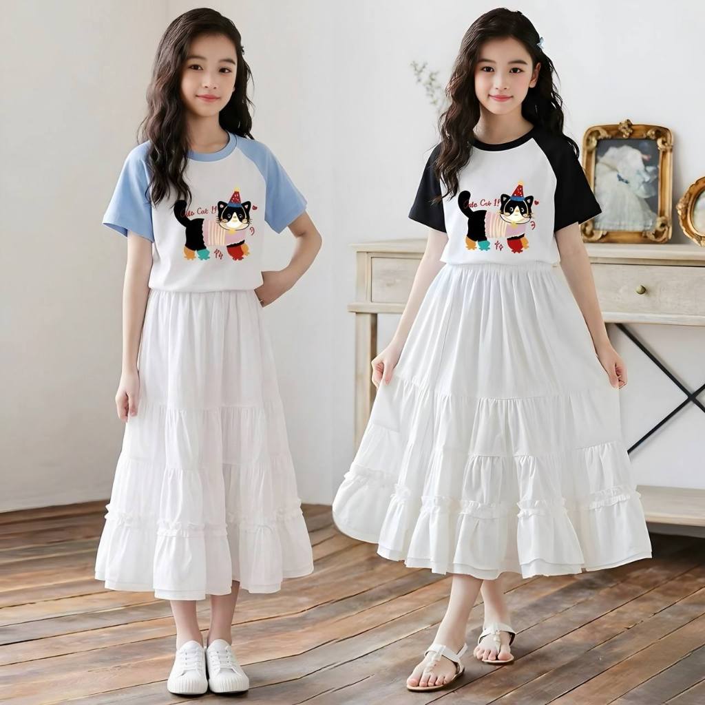 Váy maxi thô hàn cho bé gái size đại BEESHOP H26097