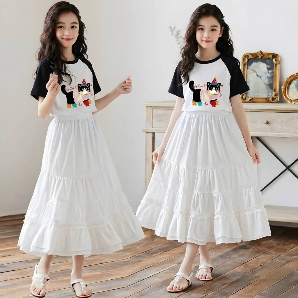 Váy maxi thô hàn cho bé gái size đại BEESHOP H26097