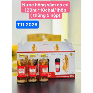 Hộp 10 chai - Nước hồng sâm có củ Hàn Quốc ­ KANG S FOOD