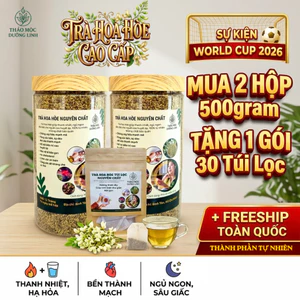 Trà Hoa Hòe Nguyên Chất Thảo Mộc Dưỡng Linh [HỘP 500Gram] - Hỗ Trợ Giảm Cholesterol, Bền Thành Mạch, Ngủ Ngon