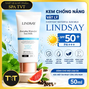 Kem Chống Nắng Lindsay 50ml SPF50+ PA+++ Dạng Sữa Mỏng Nhẹ, Không Bết Dính, Không Nâng Tone