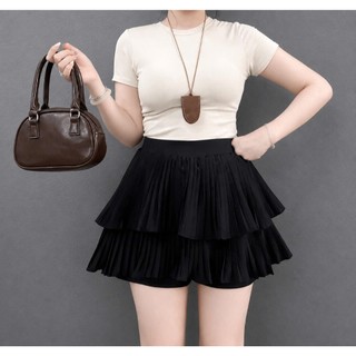Chân váy 2 tầng xếp ly bigsize Nhỏ Clothing chân váy dập ly có bigsize cvdl