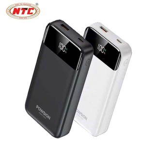 Sạc Dự Phòng POWSION PS-04 20000mAh TypeC PD 20W, USB-A QC3.0 22.5W, Màn hình LCD - Nhất Tín