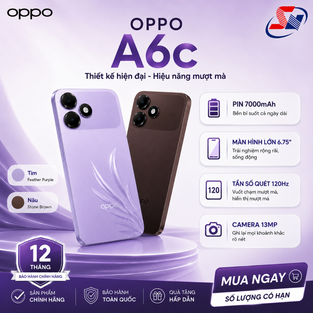 Điện Thoại Oppo A6c (4GB/64GB) – Hàng Chính Hãng