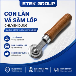 Con Lăn Vá Lốp Chuyên Dụng, Tay Lăn Miếng Vá Săm Lốp Ô Tô Xe Máy Xe Tải, Dụng Cụ Ép Miếng Vá Cán Gỗ Cao Cấp