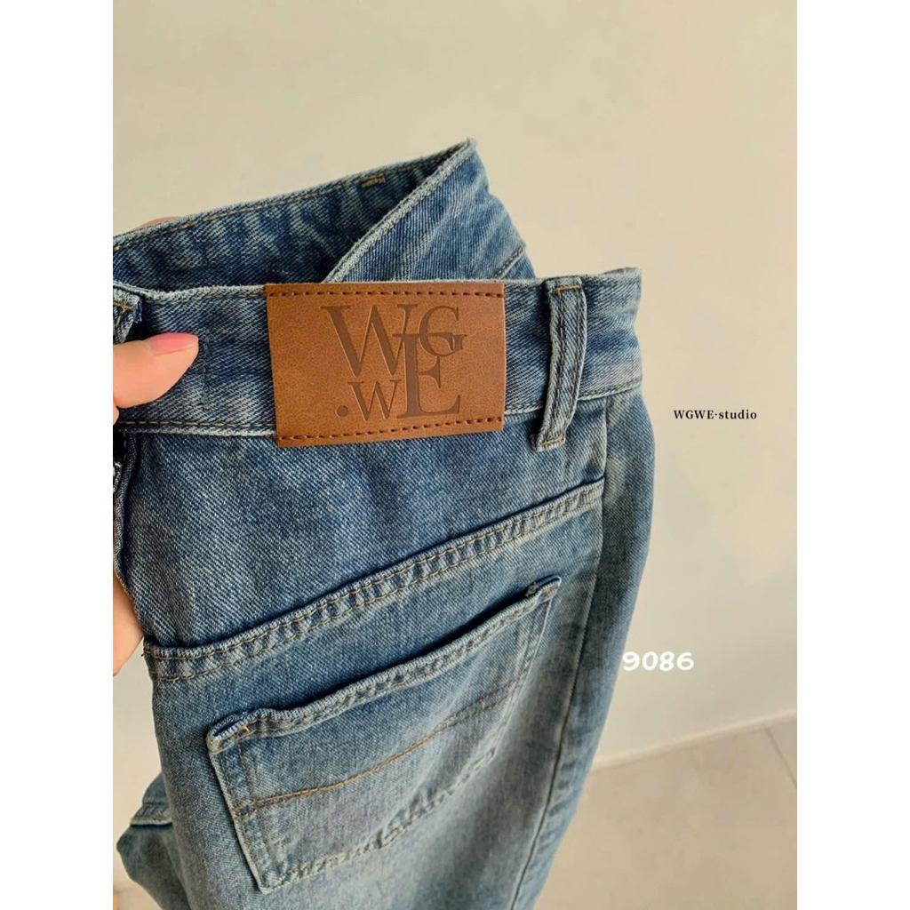 QUẦN BAGGY LỬNG JEAN NGỐ  XANH WGWE 9086