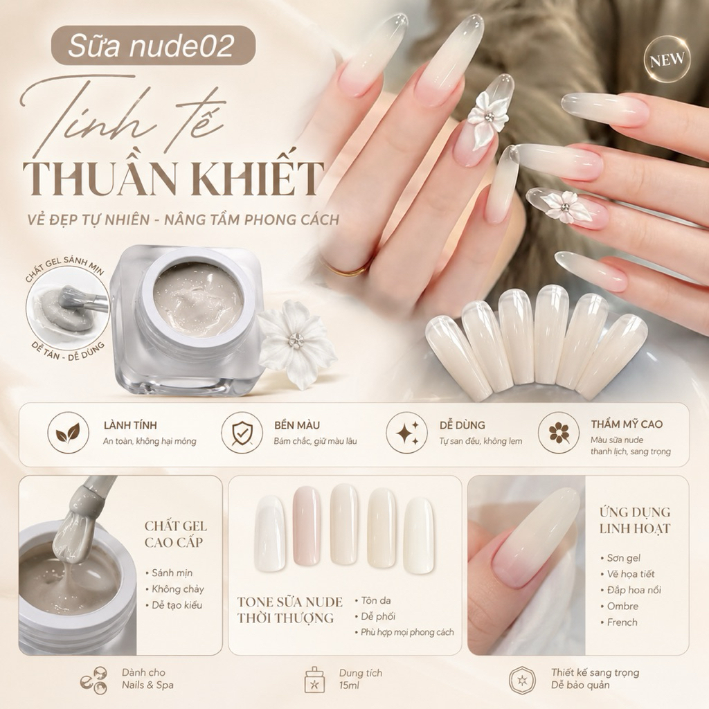 Gel dặm OMbre nail-gel hũ chính hãng dặm ombre siêu mịn