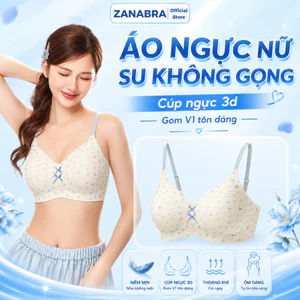 Áo Ngực Áo Bra Su Đúc Đệm Dày 1.5CM Chống Xệ Không Lộ Viền, Áo Lót Không Gọng Họa Tiết Dễ Thương ZANABRA A967