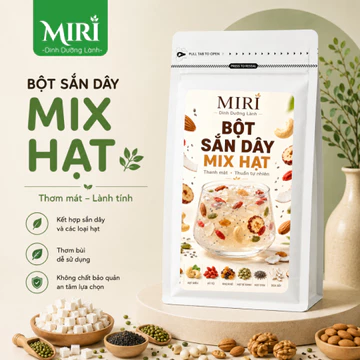 [Loại 1] BỘT SẮN DÂY MIX HẠT MIRI – Sắn Dây Ta Nguyên Chất Kết Hợp 8 Loại Hạt Dinh Dưỡng & Trái Cây Sấy