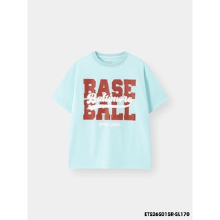 Áo Thun Không Cổ Bé Gái ETS26S015R | Wookids | 9-14 Tuổi | 100% Cotton Mềm Mại, Thoáng Mát, Dễ Thương