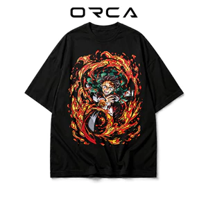 Áo thun Orca in hình Kamado Tanjiro Demon Slayer - Vải Cotton cao cấp - ORCA195