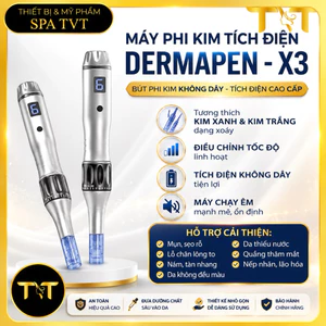 MÁY PHI KIM TÍCH ĐIỆN DERMAPEN X3 – BÚT PHI KIM KHÔNG DÂY, LĂN KIM ĐIỆN TỬ, ĐẨY TINH CHẤT