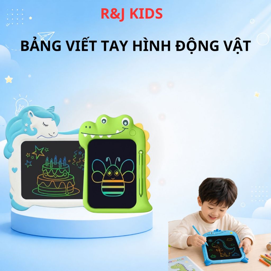 Bảng Viết Tự Xoá Bảng Vẽ Điện Tử LCD-Bảng Điện Tử Thông Minh Cho Bé Hình Con Vật áng Yêu