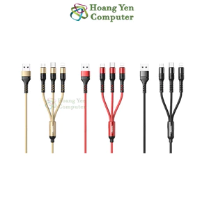 Cáp Sạc Đa Năng Remax RC-186th 3.1A 3 Đầu Tiện Lợi Sạc Nhiều Thiết Bị Cùng Lúc - BH 6 Tháng - Hoangyencomputer