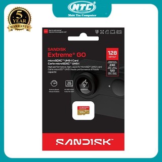 [MẪU MỚI] Thẻ Nhớ MicroSDXC SanDisk Extreme GO 128GB V30 U3 5K A2 đọc 240MB/s ghi 120MB/s (Vàng)