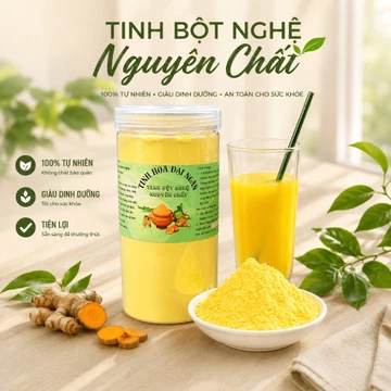 Tinh Bột Nghệ Nguyên Chất Đắk Lắk Hộp 500g - Tinh Bột Nghệ Tinh Hoa Đại Ngàn 100% Nguyên Chất